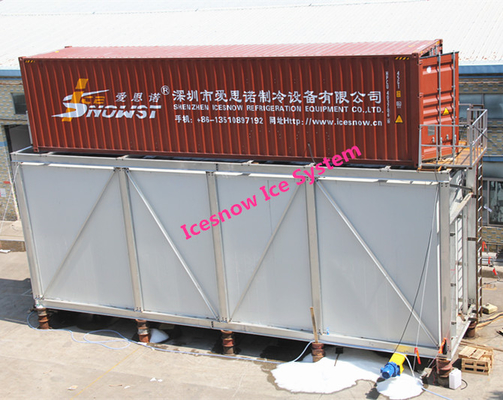 분명한 냉각 시스템을 위한 30T 컨테이너형 박편빙 기계 원전