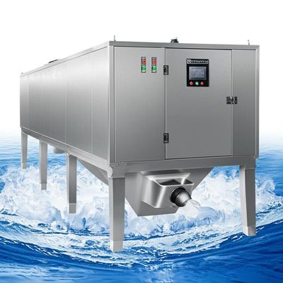 주문 53.8kw Refrigerating Capacity Freshwater Flake Ice Machine with 1.5-2.5mm Ice Thickness and 500KG Storage Capacity online manufacture